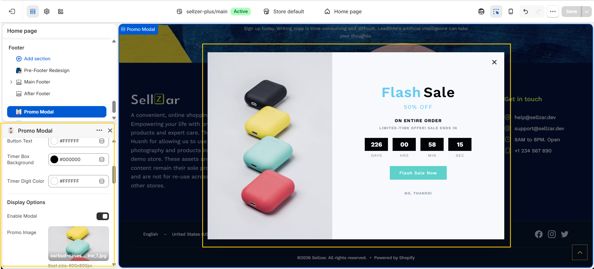 Promo Modal (Flash Sale Style)